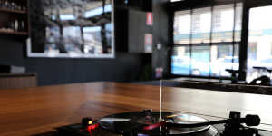The bar has an eclectic collection of more than 2000 records.