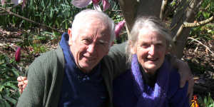 Ian Bennett with his wife,artist Sue Jarvis.