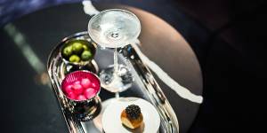 Pushing the boat out:Chris Lucas’ caviar martini is $45 and flying out the door.