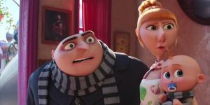 In Despicable Me 4,Gru has expanded his family with a biological son.
