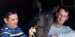 Mike Moroney and his brother Paul with 2000 Cup winner Brew.