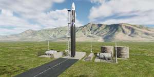 An artist’s impression of the potential launch site at Abbot Point.