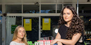 Sisters Stella and Claudia Mountain outside the Killarney Heights premises where the music school operated.