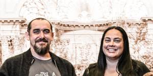 Rueben Berg (left) and Ngarra Murray,the current co-chairs of the First Peoples’ Assembly of Victoria.