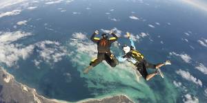 Skydivers above Jurien Bay (file photo). 
