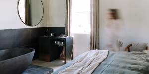 Luxe freestanding tubs in rooms at the Benev,Beechworth.