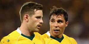 Dynamic duo:Waratahs teammates Bernard Foley and Nick Phipps.