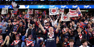 The Roosters faithful were in fine voice