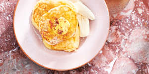 Bill Granger’s ricotta hotcakes.