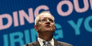 Scott Morrison launching the Liberal Party's campaign launch. 
