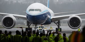 Boeing's share price has shed 44 per cent in five days. 