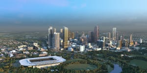 Parramatta City Council’s original concept design for the CBD,which will need to be revised following state government approval.