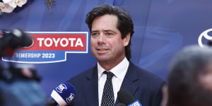 Gillon McLachlan won’t vacate the AFL CEO seat prior to ‘Gather Round’.