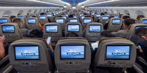 China Eastern’s no-frills interior.