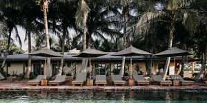 The pool at the station looks more Port Douglas than outback NT.