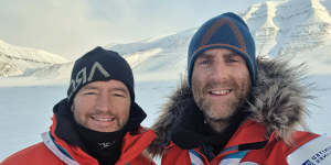 Dr Gareth Andrews and Richard Stephenson on their most recent expedition to Svalbard.