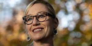 Newly elected Greens leader Larissa Waters in Melbourne on Thursday.