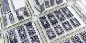 A display of models of solar panels in Hefei,China.