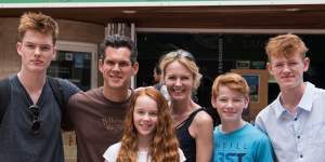 Chris Lloyd-Mostyn with his wife Jane and their children Alex,17,Matthew 15,Jamie 13 and Lara 11.