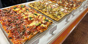Pizzette makes more than 20 different styles of pizza al taglio.