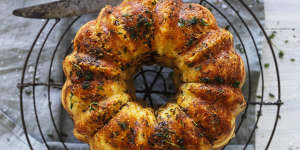 Savoury monkey bread with hidden pockets of melted mozzarella.