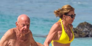 Rupert Murdoch with wife-to-be Ann-Lesley Smith.