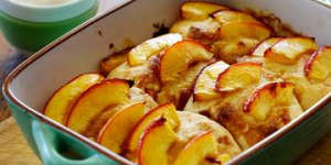 Caramelised nectarine scones.