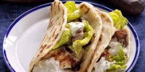 Chicken souvlaki.