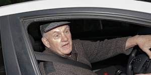 Mark Latham returns to his property on Friday.