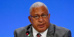 Former Fiji prime minister Frank Bainimarama has quit parliament but not his party.
