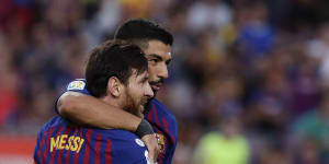 Messi,Suarez show no mercy as Barca obliterate Huesca