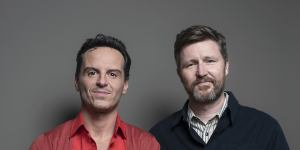 Andrew Scott (left) with director Andrew Haigh in New York.