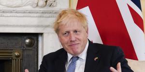 British Prime Minister Boris Johnson left a fundraiser early to attend the Murdoch bash.