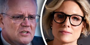 Prime Minister Scott Morrison has been staunch in his defence of Liberal candidate for Warringah,Katherine Deves.