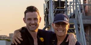 Matt Shea with Vertigo co-creator John Sharpe.