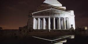 As part of Now or Never,SACRA transformed the facade of the Shrine of Remembrance.
