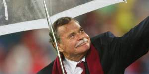 The late Ron Barassi,pictured during a tribute lap in Sydney in 2003,left an indelible mark on Australian football.