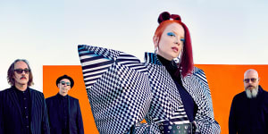 Shirley Manson with members of Garbage. 