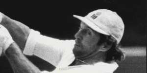 Ian Chappell attempts to hook Andy Roberts in a World Series Cricket match in 1978.