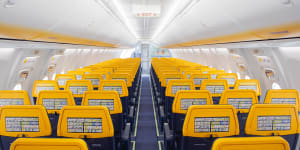 Ryanair’s cabin is cramped.
