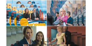 Clockwise from top left:Morning Wars;Nicole Kidman in Bombshell;The Loudest Voice;Toni Collette in Unbelievable.