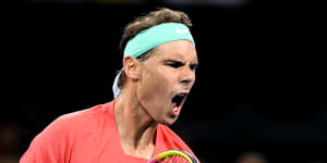 Nadal converted 90 per cent of his first-serve points on Tuesday.