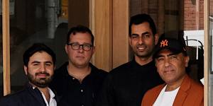 Pictured from left:Aanya chefs Nishant Arora and Janos Roman,and You My Boy partners Amarjeet Singh and Jessi Singh.