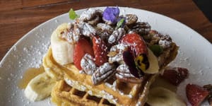 The waffle stack at True North.