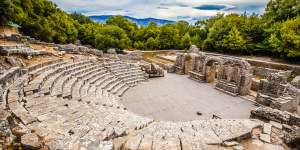 The ancient Greek theatre in Butrint National Park,Albania.