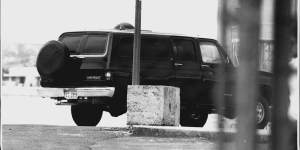 No one is supposed to ask exactly what this mysterious armoured black Chevrolet van is for.