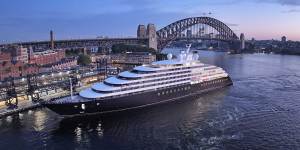 Cruise line’s ultra-luxury yacht arrives in Australia for the first time