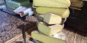 Cheese selection at La Table Kobus.
