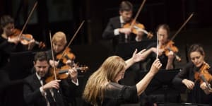 Simone Young leads a smaller Sydney Symphony Orchestra at Town Hall.