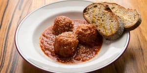 Nonna's meatballs are served with or without pasta.